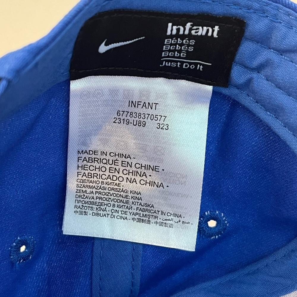 Blue infant Nike hat. Infant size Nike baseball hat - Picture 7 of 8
